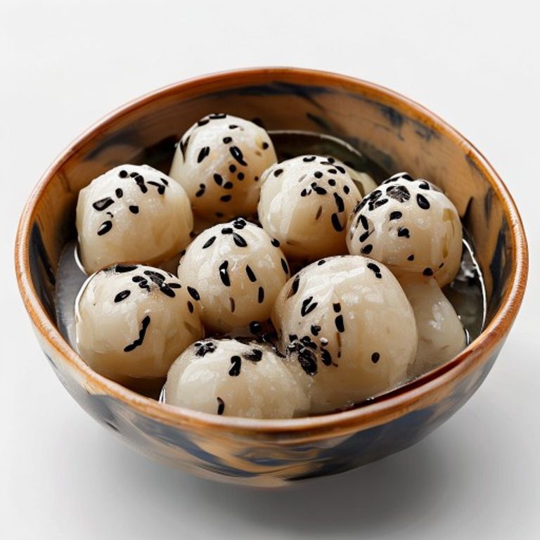 Flower Rice Balls (Black Sesame)