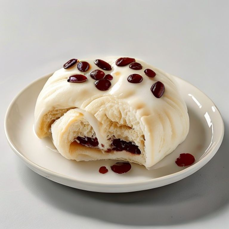 Milk Red Bean Paste Bun